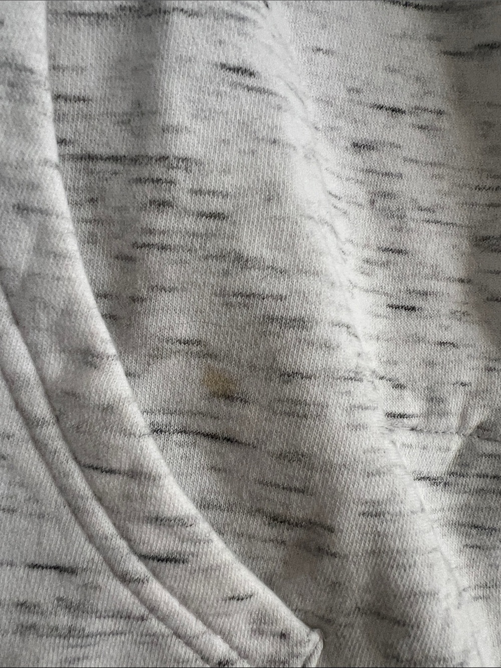adidas White Heather Pullover Hoodie with Black Logo - Picture 6 of 7